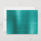 Glam geborsteld Metaal Blauwgroen Groen Klassiek M Notitiekaartje (Achterkant)