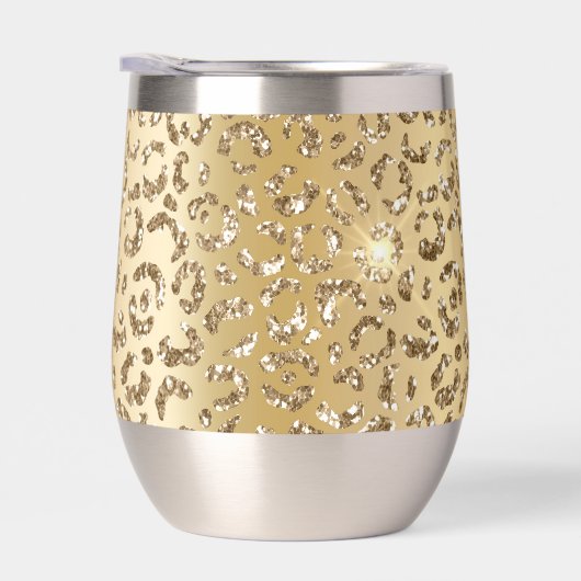Glam Geel Goud Glitter Luipaard (Rechts)