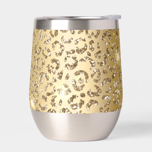 Glam Geel Goud Glitter Luipaard (Links)