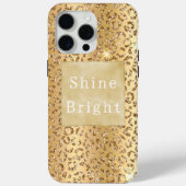 Glam Geel Goud Glitter Luipaard Case-Mate iPhone Case (Achterkant)