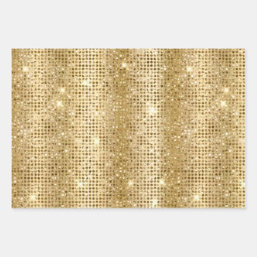 Glam Geel Goud Glitter Luipaard Inpakpapier Vel (Voorkant 3)