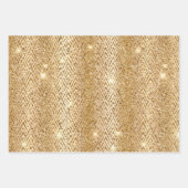 Glam Geel Goud Glitter Luipaard Inpakpapier Vel (Voorkant 2)