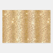 Glam Geel Goud Glitter Luipaard Inpakpapier Vel (Voorkant)
