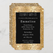 Glam Geel Goud Glitter Luipaard Kaart (Voorkant / Achterkant)