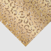 Glam Geel Goud Glitter Luipaard Tissuepapier (Detail)