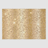Glam Geel Goud Glitter Luipaard Tissuepapier (Voorkant)