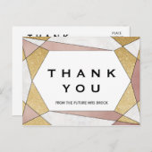 Glam Geometric Diamond Briefkaart (Voorkant / Achterkant)