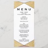 Glam Geometric Diamond Dinner Menu Kaart (Voorkant)