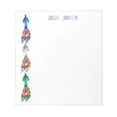 Glam Gepersonaliseerde Stiletto Heels Notitieblok (Voorkant)