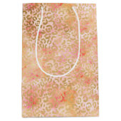 Glam Girale Peach roze Blush leopard print Medium Cadeauzakje (Voorkant)