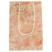 Glam Girale Peach roze Blush leopard print Medium Cadeauzakje (Achterkant)