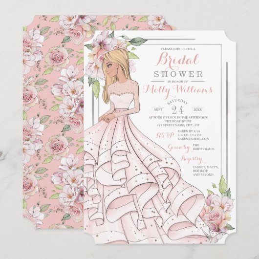 Glam Girl Bride Vrijgezellenfeest Kaart (Voorkant / Achterkant)