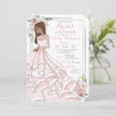 Glam Girl Bride Vrijgezellenfeest Kaart (Staand voorkant)