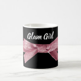 Glam Girl Elegant  Roze Ribbon Bride Koffiemok