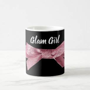 Glam Girl Elegant  Roze Ribbon Bride Koffiemok