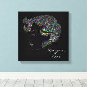 Glam Girl-energiebesparingsquote Canvas Afdruk (Insitu (Houten vloer))