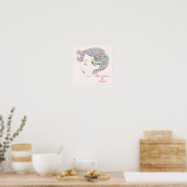 Glam Girl-energiebesparingsquote Poster (Keuken)