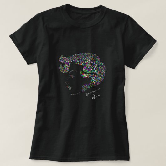 Glam Girl-energiebesparingsquote T-shirt (Design voorkant)