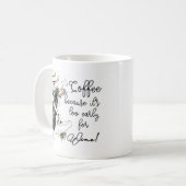 Glam Girl - Koffie omdat het te vroeg is voor wijn Koffiemok (Voorkant links)