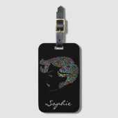 Glam girl met hart bagagelabel (Voorkant (verticaal))