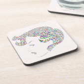 Glam girl met hart bier onderzetter (Linkerzijde)