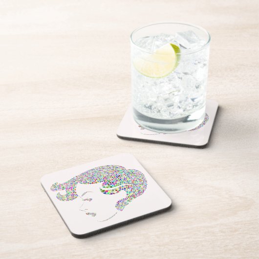 Glam girl met hart bier onderzetter (Rechterzijde)