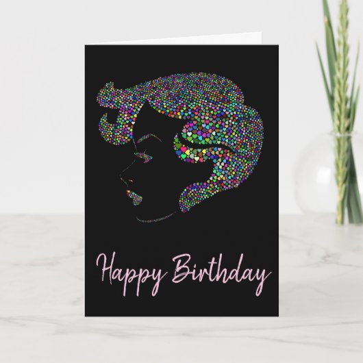 Glam girl met hart kaart (Voorkant)