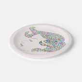 Glam girl met hart papieren bordje (Gekanteld)