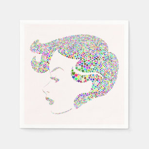 Glam girl met hart servet