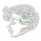 Glam girl met hart sticker (Voorkant)