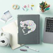 Glam girl met hart sticker (iPad Cover)