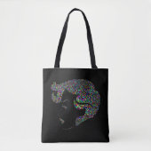 Glam girl met hart tote bag (Voorkant)