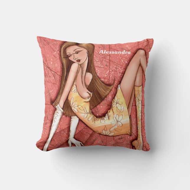 Glam Girl Sexy Sassy Go Girl Peach Kussen (Voorkant)