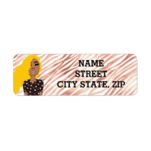 Glam Girls Roos Gold Wavy Lined Return Address