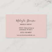 Glam Girly Blush Pink Gitter Design Name Monogram Visitekaartje (Achterkant)