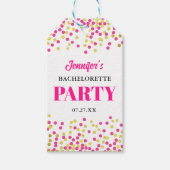 Glam Girly Dots Wedding Bachelorette Party Cadeaulabel (Voorkant)