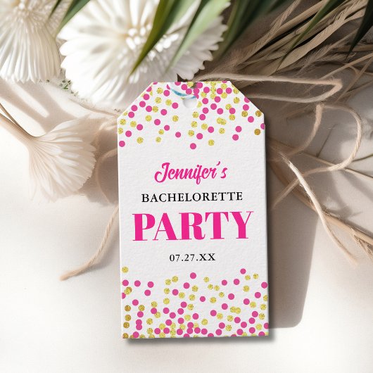 Glam Girly Dots Wedding Bachelorette Party Cadeaulabel