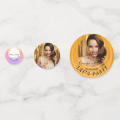 Glam Girly Fotoscript 20 30 40 jarig feest Confetti (Voorkanten)