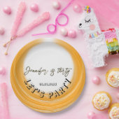 Glam Girly Fotoscript 20 30 40 jarig feest Papieren Bordje (Feest)