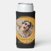 Glam Girly Fotoscript 20 30 40 jarig feest Seltzer Blikjeskoeler (Seltzer Voorkant)