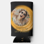 Glam Girly Fotoscript 20 30 40 jarig feest Seltzer Blikjeskoeler (Achterkant)