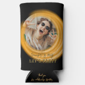 Glam Girly Fotoscript 20 30 40 jarig feest Seltzer Blikjeskoeler (Voorkant)