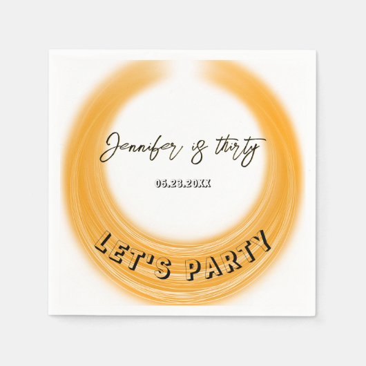 Glam Girly Fotoscript 20 30 40 jarig feest Servet (Voorkant)