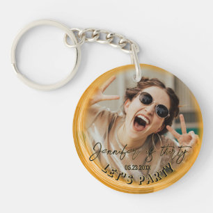 Glam Girly Fotoscript 20 30 40 jarig feest Sleutelhanger