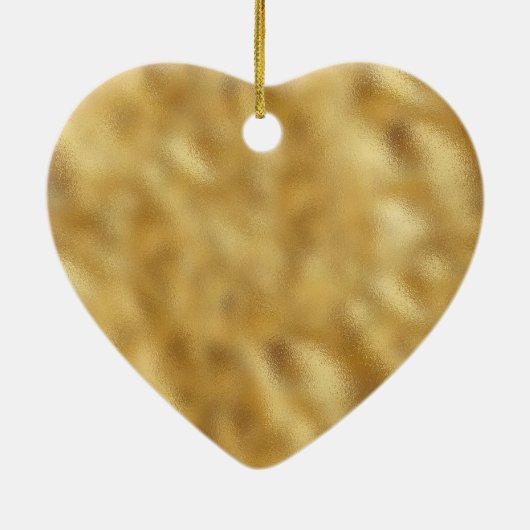 Glam Girly Gold Glitter Glitzy Sparkle Confetti Keramisch Ornament (Achterkant)