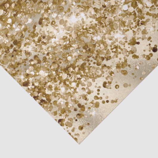 Glam Girly Gold Glitter Sparkle Confetti Tissuepapier (Detail)
