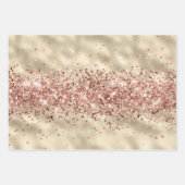 Glam Girly Gold Glitzy Glitter Sparkle Confetti Inpakpapier Vel (Voorkant 3)