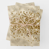Glam Girly Gold Glitzy Glitter Sparkle Confetti Inpakpapier Vel (In situ)