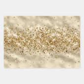 Glam Girly Gold Glitzy Glitter Sparkle Confetti Inpakpapier Vel (Voorkant)