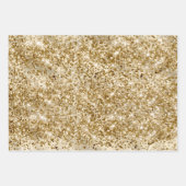 Glam Girly Gold Pink Glitter Sparkle Confetti Inpakpapier Vel (Voorkant 3)